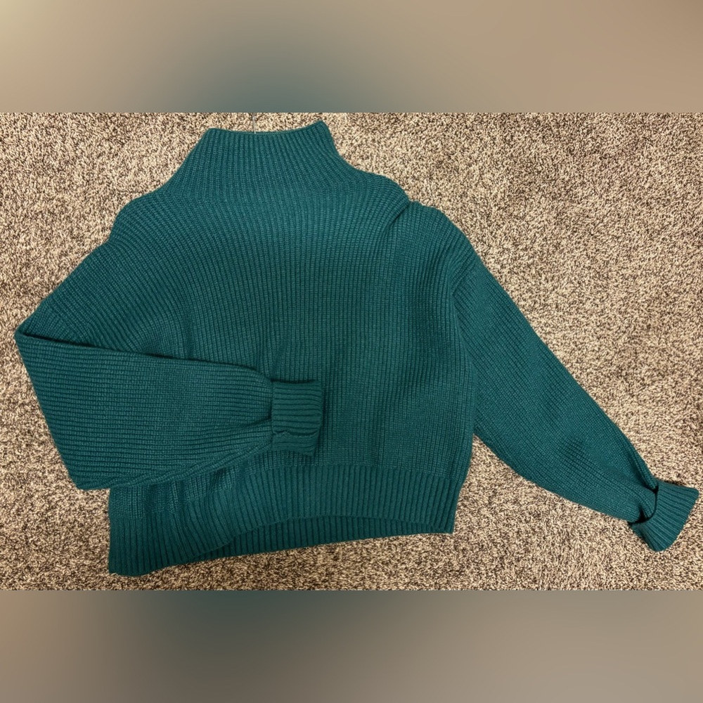 Teal Mockneck Sweater by Listicle